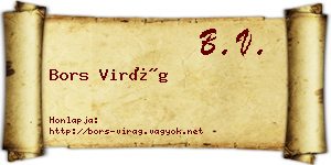 Bors Virág névjegykártya